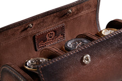 Galata Saffiano Patina Brown Watch Roll