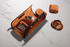 Galata Parchment Patina Light Tan Watch Roll