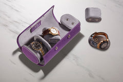Galata Saffiano Purple Watch Roll