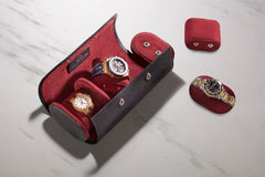 Galata Saffiano Black Watch Roll