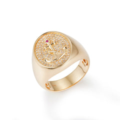 CRM Mariner's Diamond Signet Ring