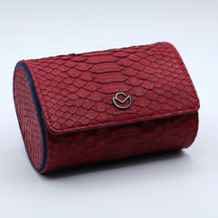 CRM Python Leather Double Watch Roll [Red-Blue]