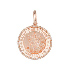 CRM Saint Christopher's Protection Diamond Pendant
