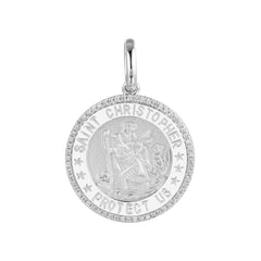 CRM Saint Christopher's Protection Diamond Pendant
