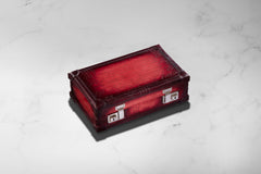 Petra Watch Case - Parchment Red