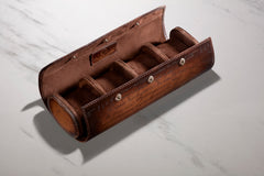 Galata Parchment Patina Java Brown Watch Roll