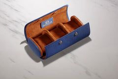 Galata Saffiano Navy Blue Watch Roll