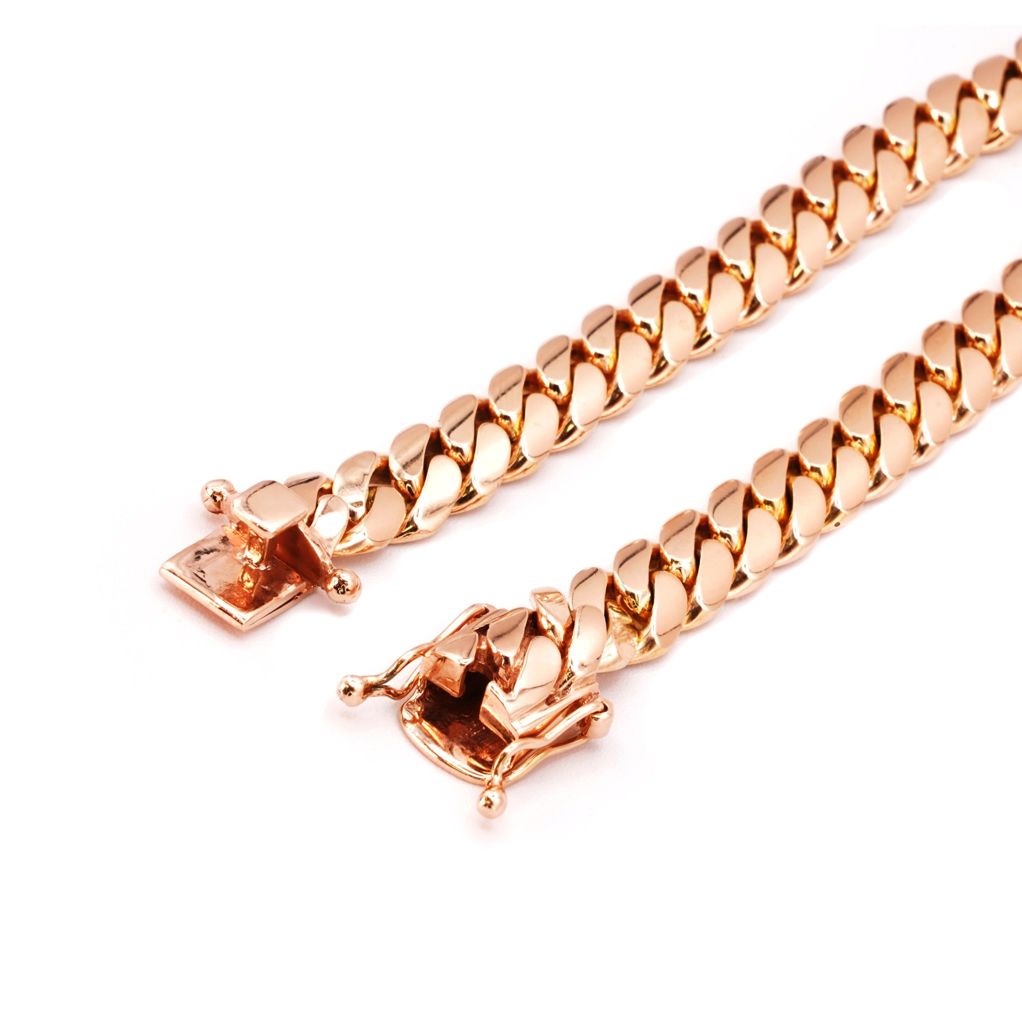 10K Rose Gold Cuban Link Chains