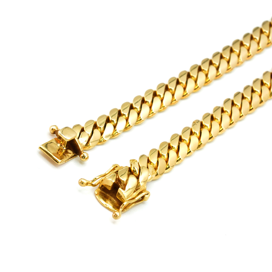 18mm KILO Miami Cuban Chain Bracelet 14k Gold Plated Stainless