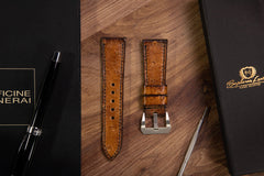 Watch Strap - Ostrich Patina Caramel