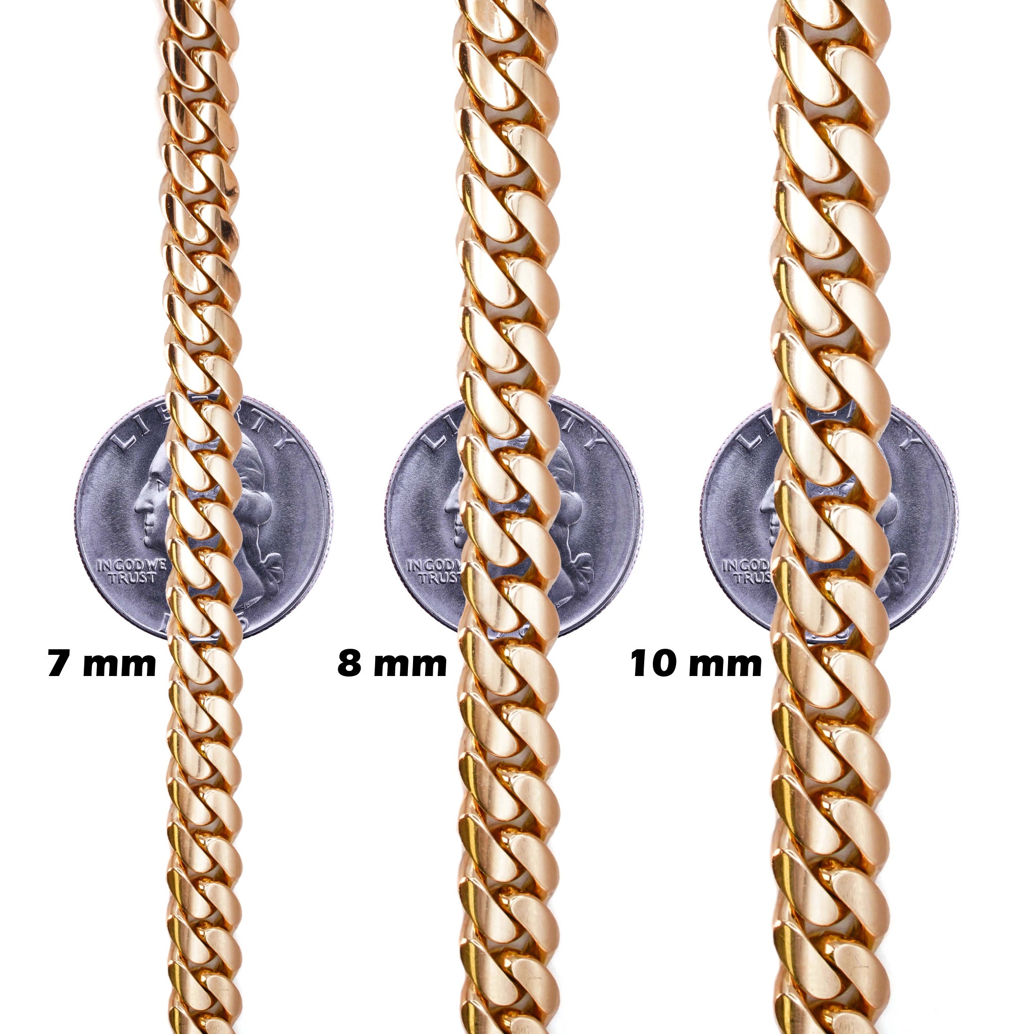 100Grams 10K Rose Gold Chino Link Chain – D'Oro Jewelers